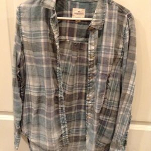 Blue and grey flannel